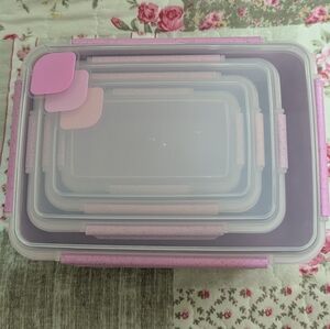 Purple and Pink Food Storage Container Set
